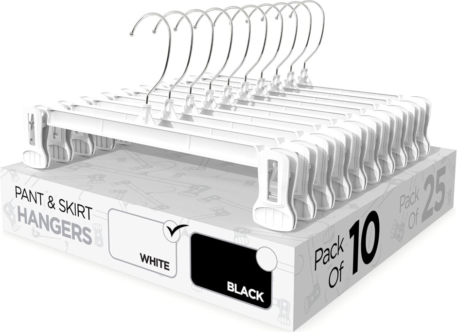 Sharpty Pant & Skirt Hangers - Closet Hangers for Shorts, Shirts, Jeans, Dr