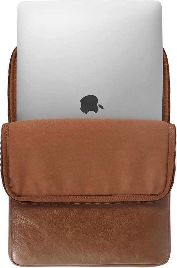 MegaGear Monterey Top Grain Leather Laptop Sleeve Bag Case Compatible with
