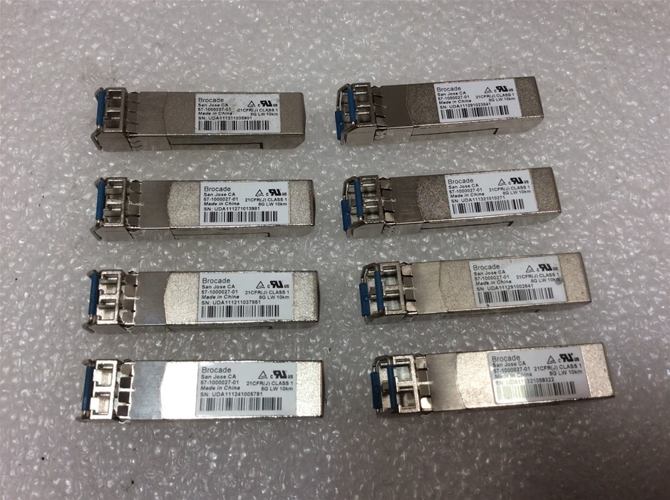 Brocade 57-1000027-01 SFP+ Transceiver (Lot of 8)