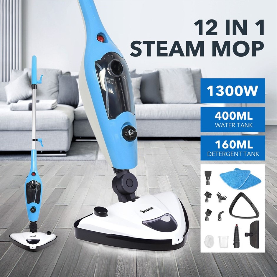 12-in-1 Steam Mop Cleaner 1300W Handheld Floor Carpet Steamer