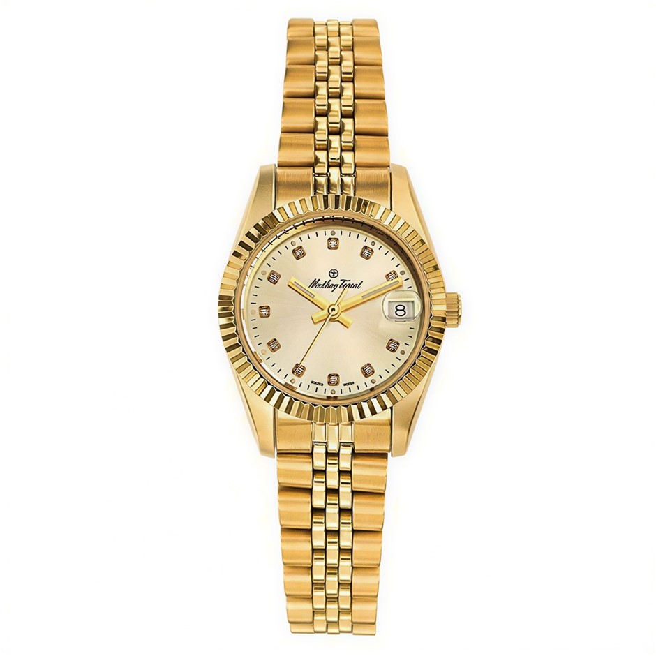 MATHEY-TISSOT Mathy II Stainless Steel Yellow Dial Swiss Made Women's Watch
