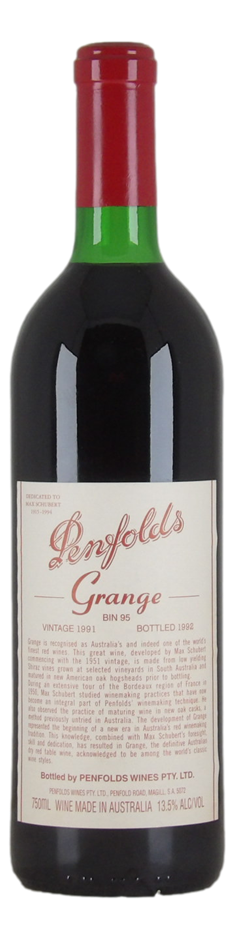 Penfolds Bin 95 Grange 1991 (1x 750mL) SA.