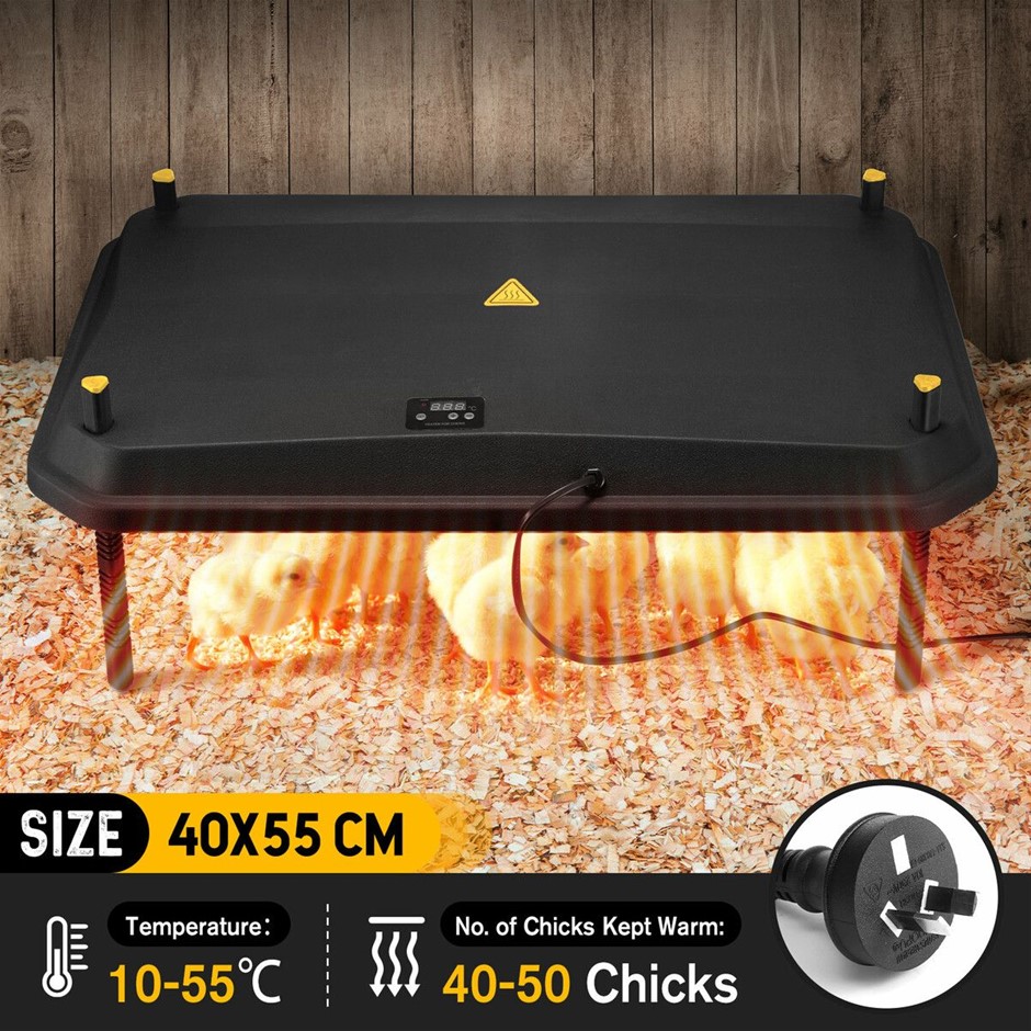 40x55cm Chick Brooder Heating Plate Adjustable Poultry Warmer 40-50 Chicks