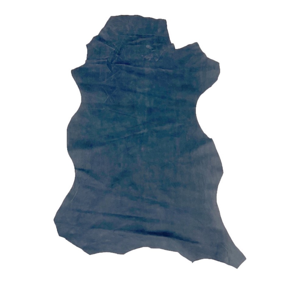 6sqft Top Grade Navy Colour NuBuck Lambskin Leather Hide