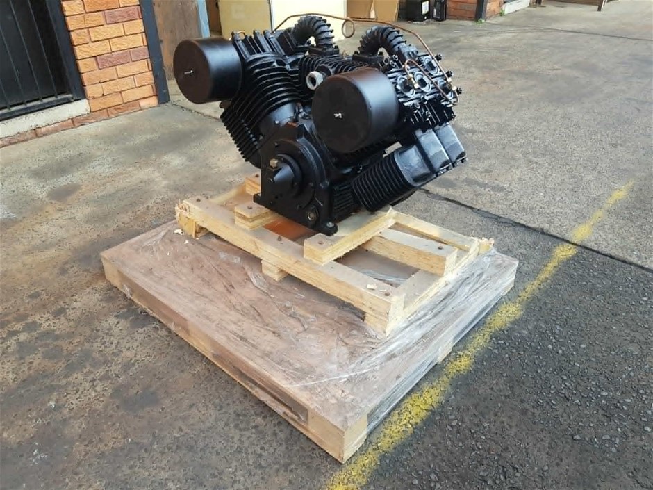Used ACP&S Four Cylinder, Two Stage Air Compressor Pump with Driven Pulley