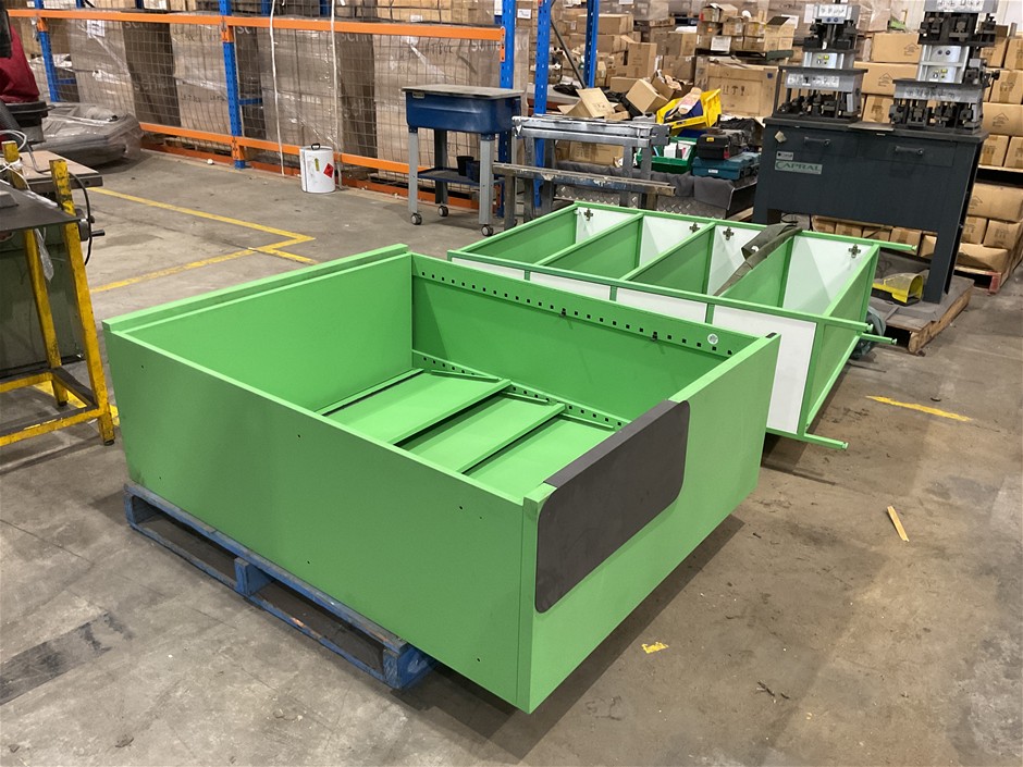 Pair of shelving units