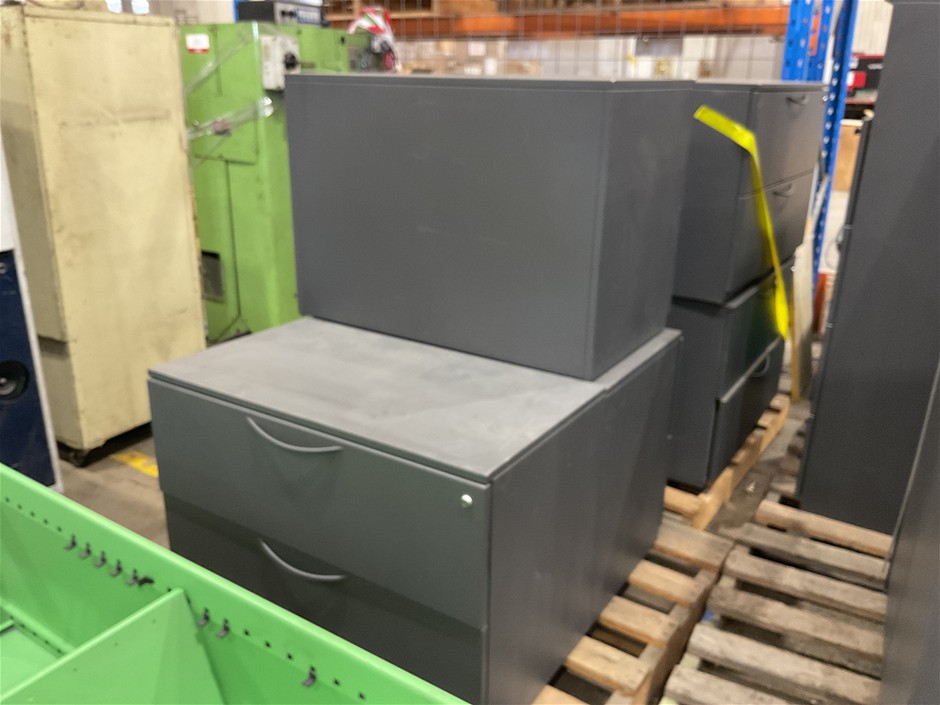pallet comprising of 3x twin-draw filing cabinets