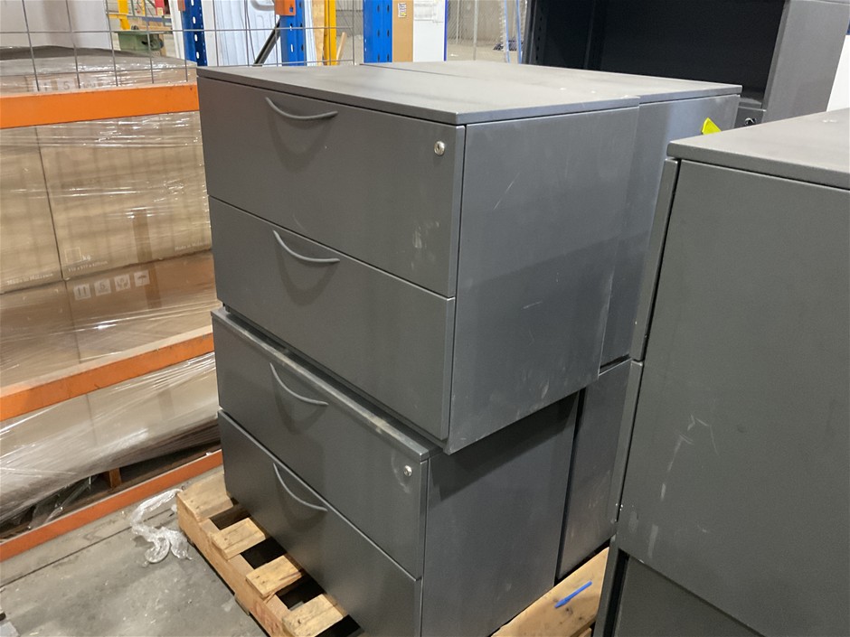 pallet comprising of 4x twin-draw filing cabinets