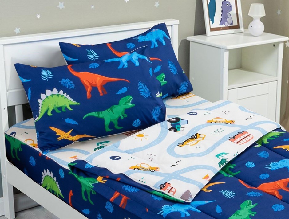 Meeting Story 3pcs Kids Comforter Sets Zipper Bedding Set for Boys,Full Kid