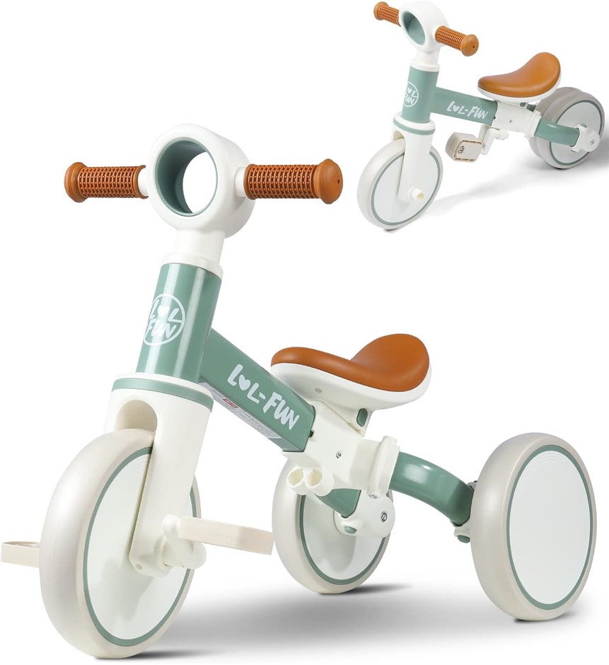 LOL-FUN Toddler Balance Bike for 1 2 Years Old, 4 in 1 Baby Bicycle for 1 t