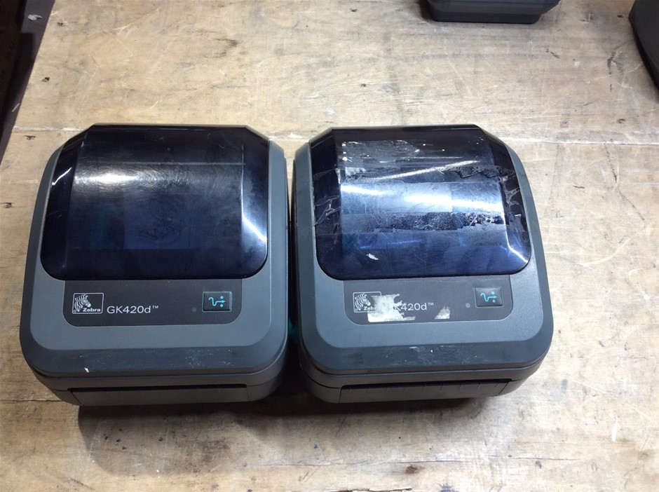 Zebra GK420d Desktop Label Printer (Lot of 2)