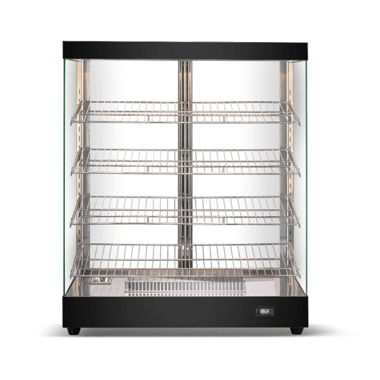 318L Counter Top 4 Shelves Square Hot Display with LED Lighting