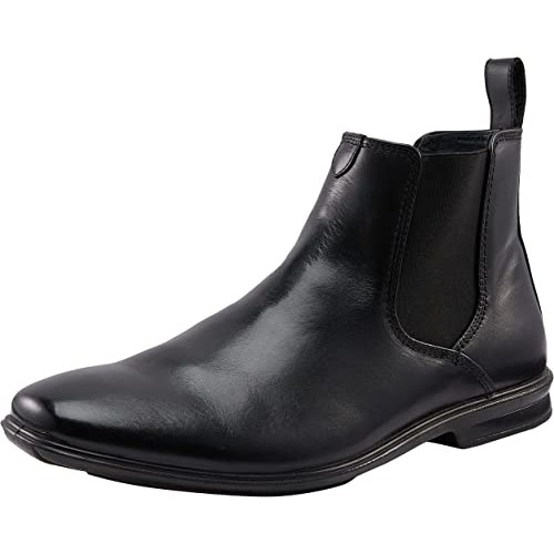 HUSH PUPPIES Men's Chelsea Leather Boot, Size AU/UK 8.5 (US9.5), Black, 129