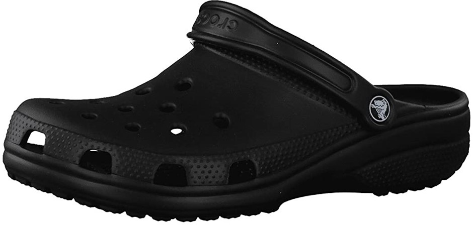 CROCS Unisex Adult's Classic Clog, Size US m9/w11, Black. NB: used.