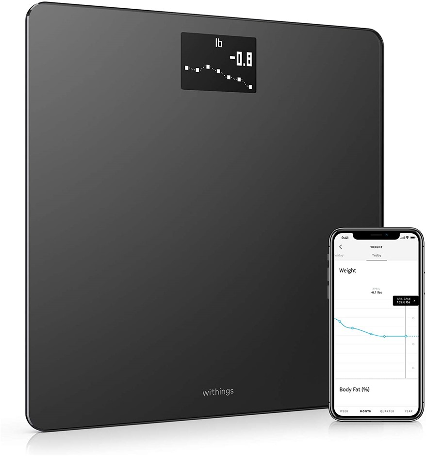 WITHINGS STORE Body Weight and BMI Wifi Scale, Colour: Black. NB: Untested.