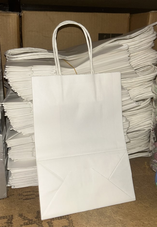150x White Paper Gift Bags