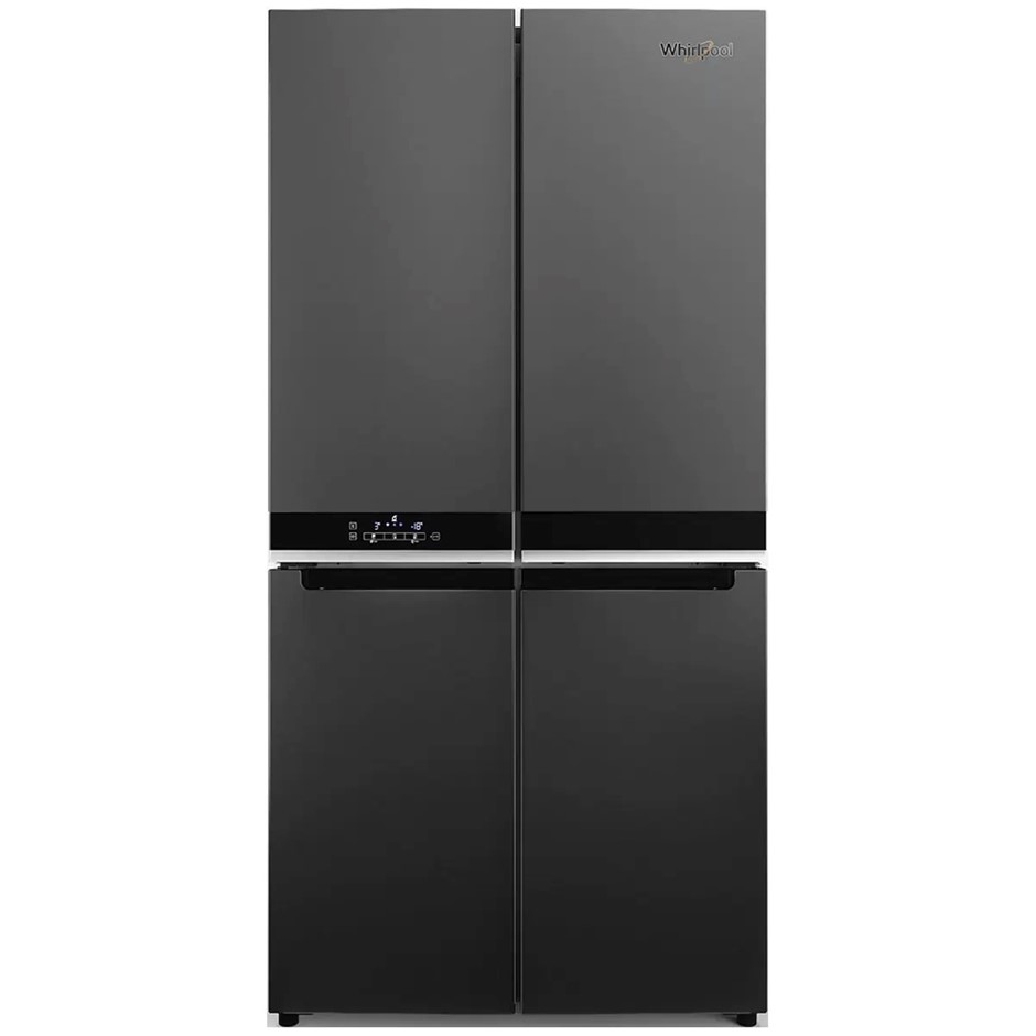 WHIRLPOOL 4-Door Fridge Freezer 594L, Black, Model WQ70900SBX. NB: Has been