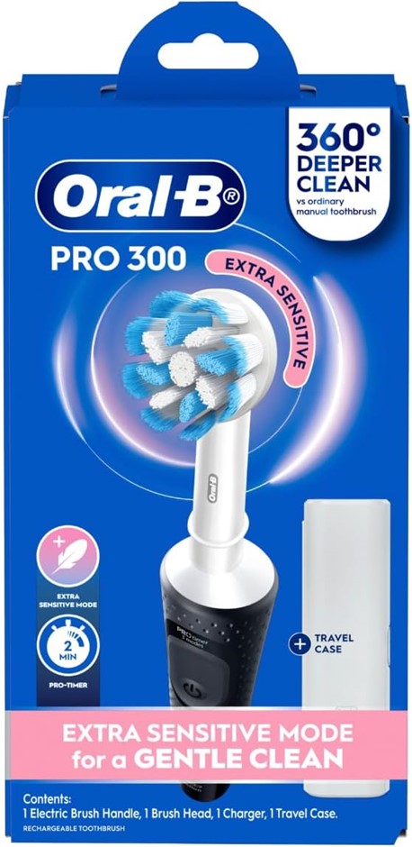 ORAL-B Vitality Pro Deep Clean Electric Toothbrush with Travel Case.