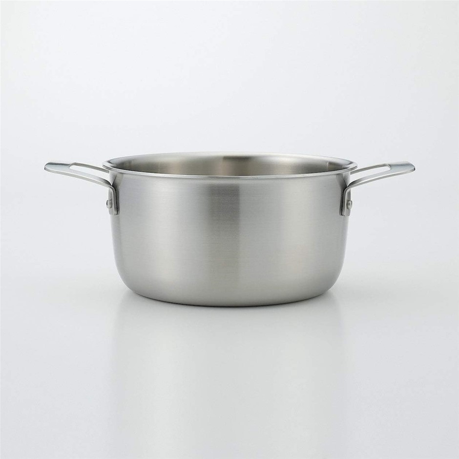 Stainless Steel Saucepan, 17.5cm, 3L. NB: Dusty from storage, no box.