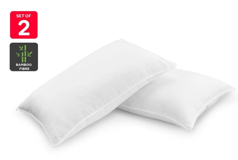 OVELA Set of 2 Ovela Bamboo Fibre Pillows. NB: Only 1 pillow.