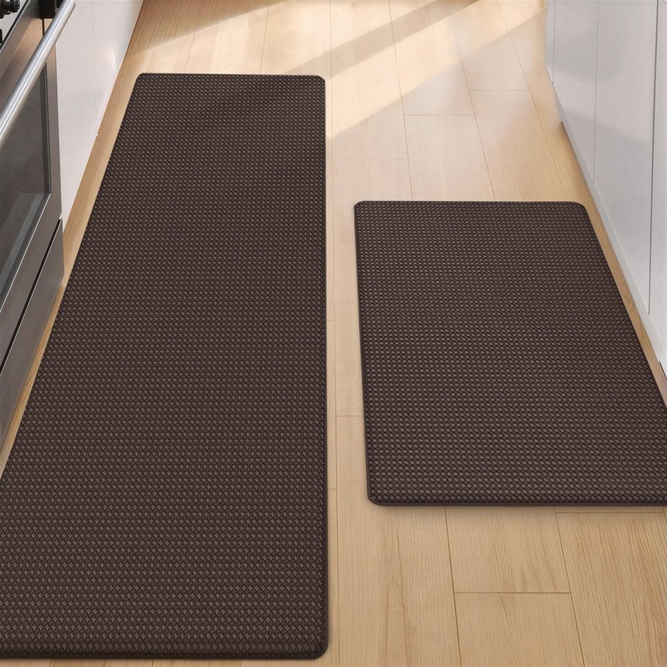 COLOR&GEOMETRY Kitchen Mats Cushioned Anti-Fatigue, 44 x 75cm + 44 x 150cm,