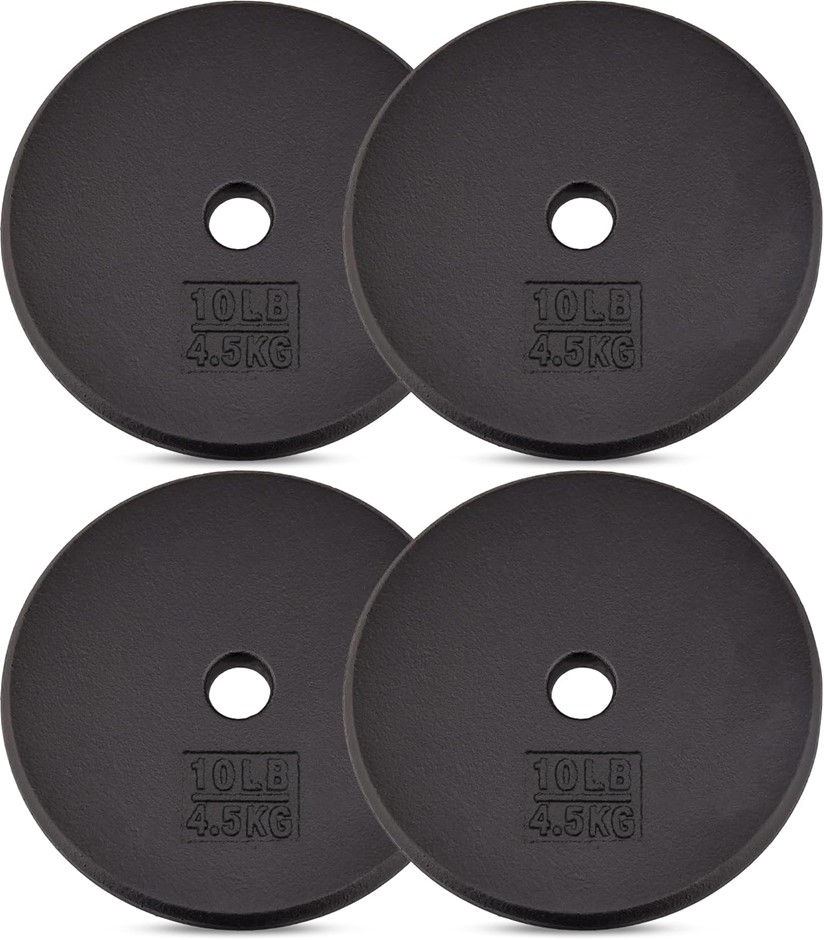 YES4ALL Standard 1" Cast Iron Weight Plate - Ideal for Strength Training -