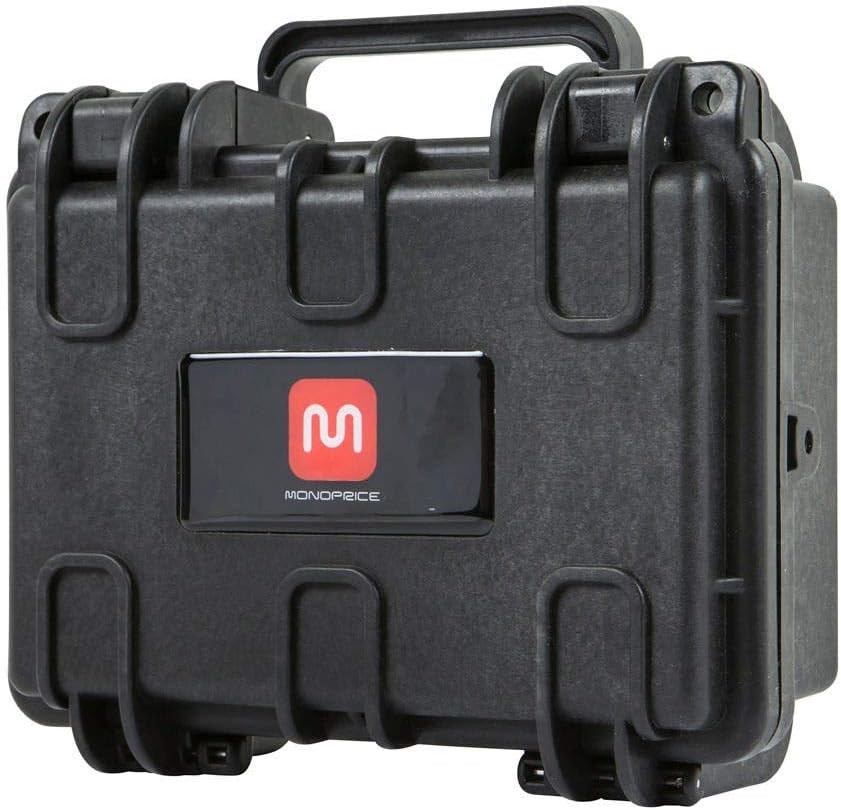 MONOPRICE 2L Weatherproof/Shockproof Hard Case - Black IP67 Level dust and