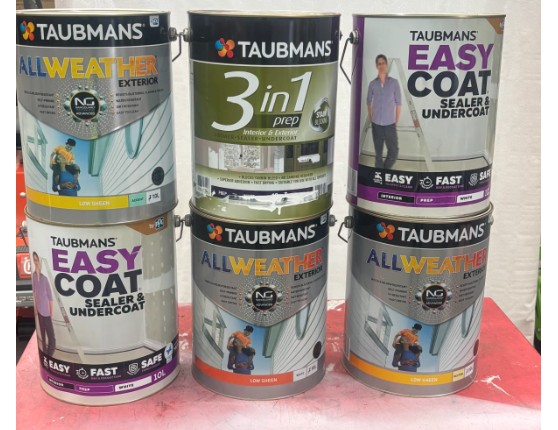6 x 10L Assorted Taubmans Paint Products
