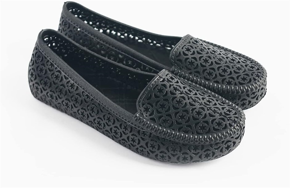 SOLEMATE Women's Leedo Lidoco Loafers, US7/UK5, Black, PVC05. Buyers Note