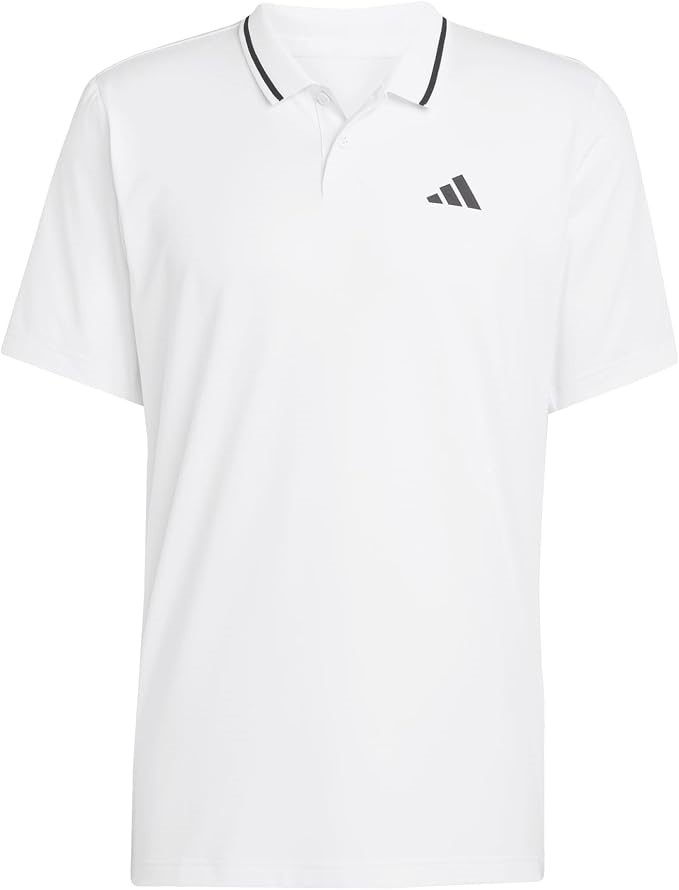 ADIDAS Men's Performance Piqué Tennis Polo Shirt, Large, White, JD8644. Bu