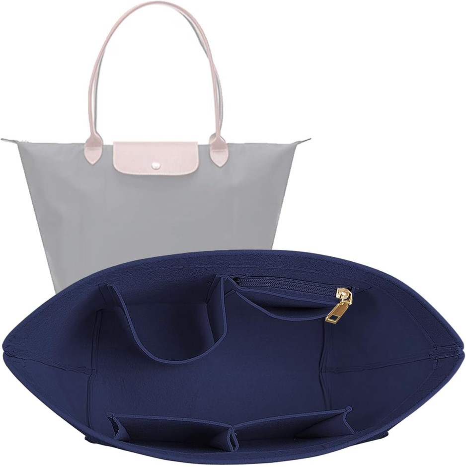 Large Bag Organizer Insert for Le Pliage Neo Handbags Insert Organizer, Blu