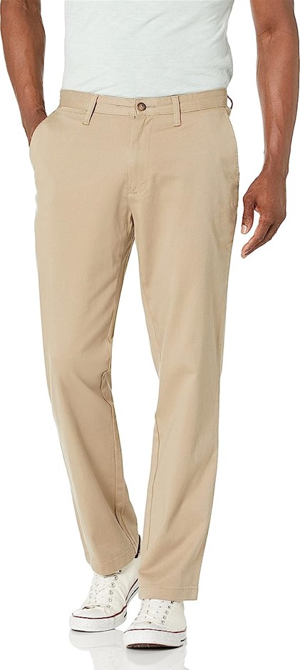 NAUTICA Men's Chino Stretch Deck Pant, Size 32W x 32L, True Khaki, (P81106)