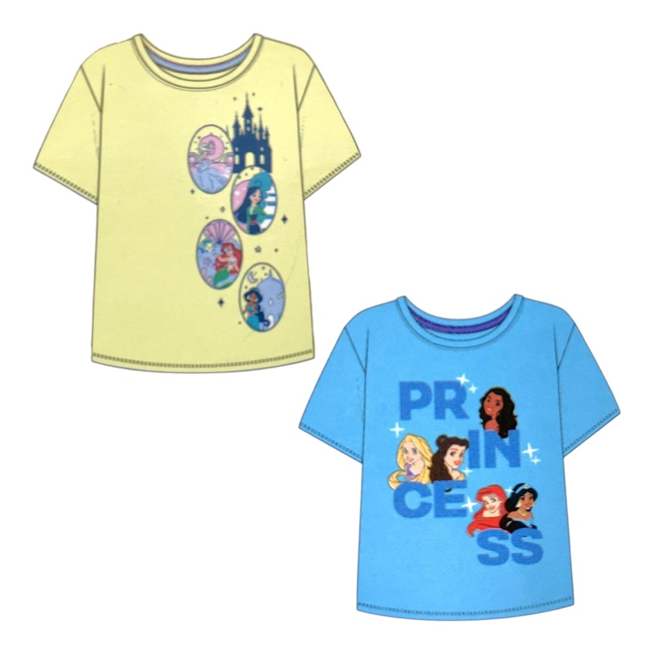 2-Pack DISNEY Kids' Character Tees, Size 5T, Princess. Buyers Note - Disco