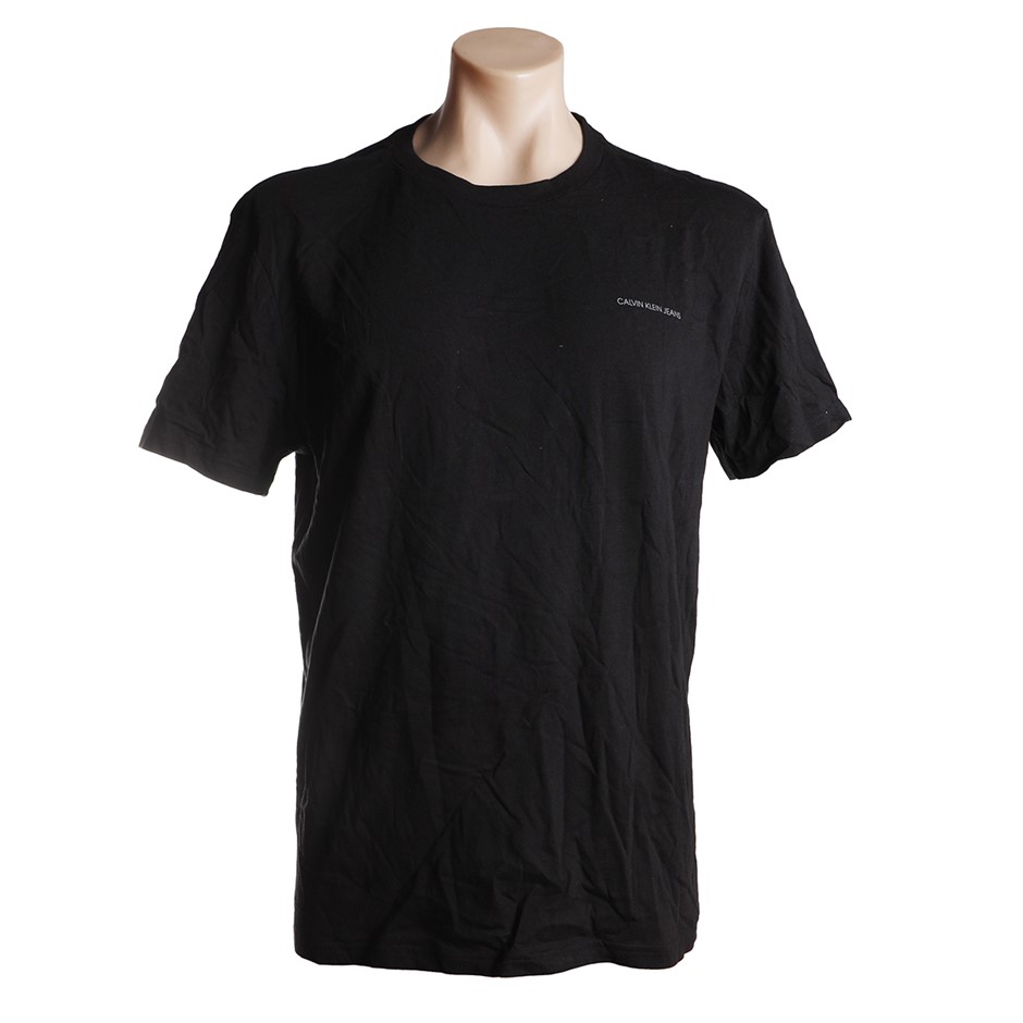 CALVIN KLEIN JEANS Men's Tee, Size XL, 100% Cotton, Black (001), 40DC217.