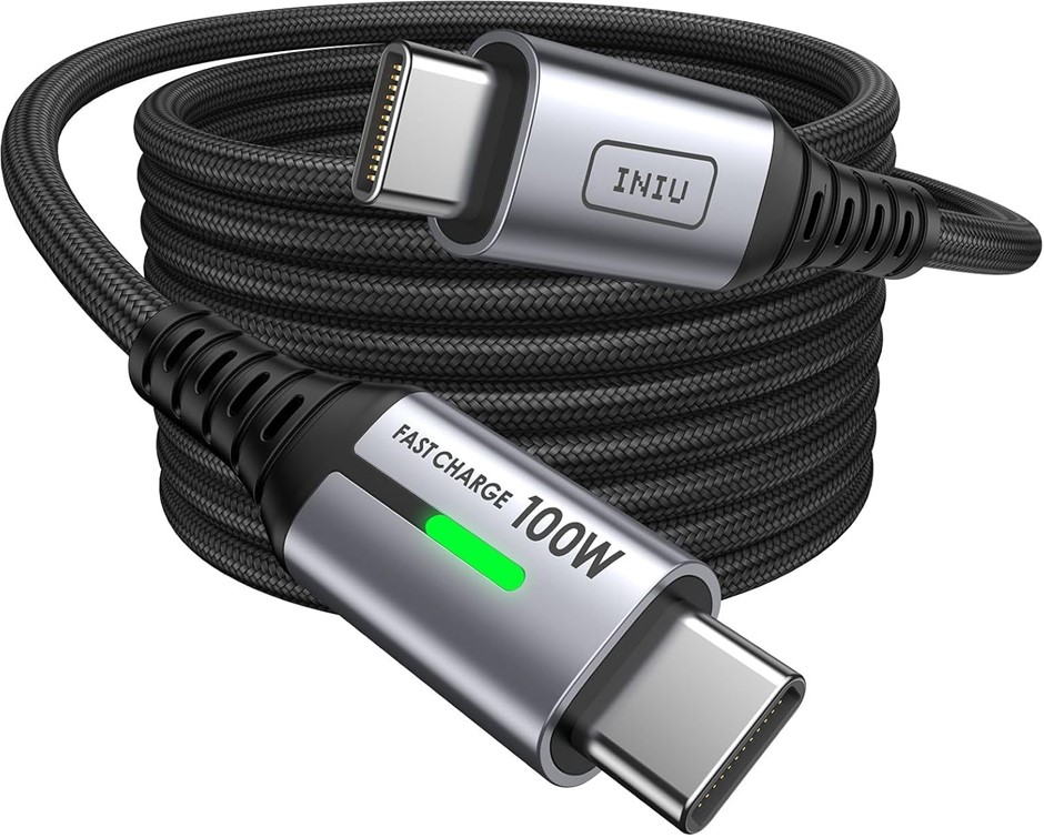 10 x INIU USB C to USB C Cable, 100W PD 5A Fast Charging Type C to Type C C