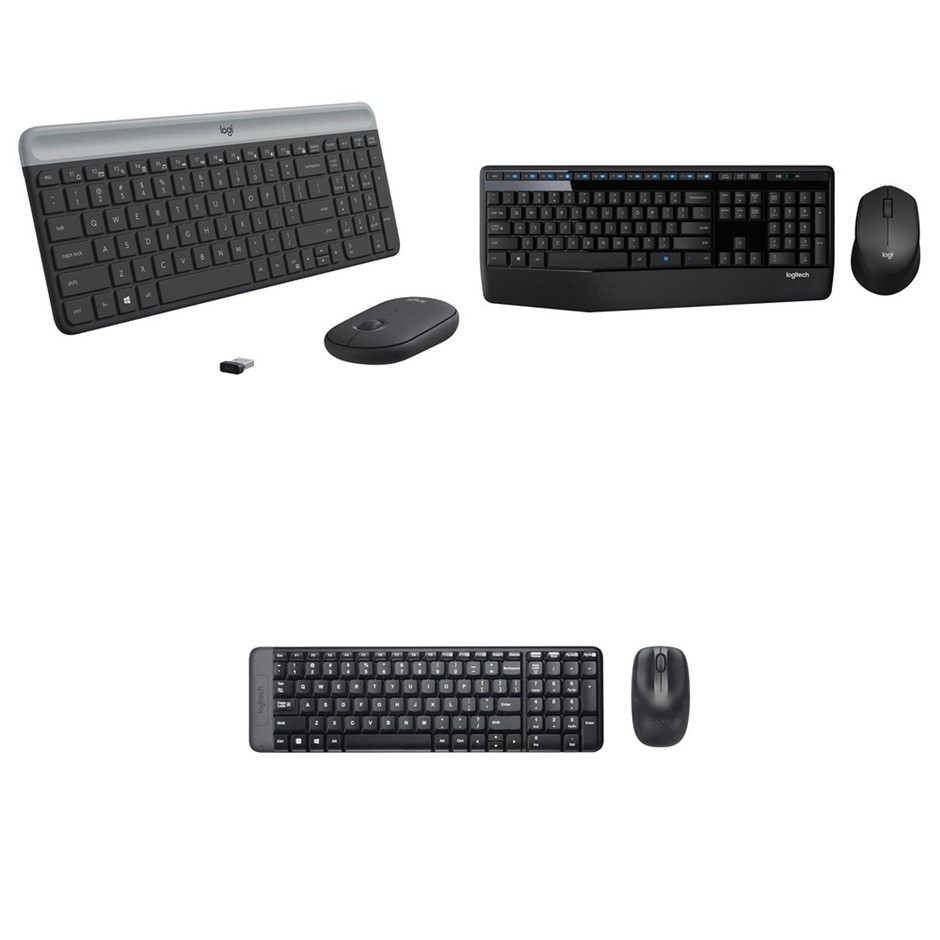 3 x LOGITECH Keyboard & Mouse Combo. 1 x LOGITECH MK470 Slim Wireless Keybo
