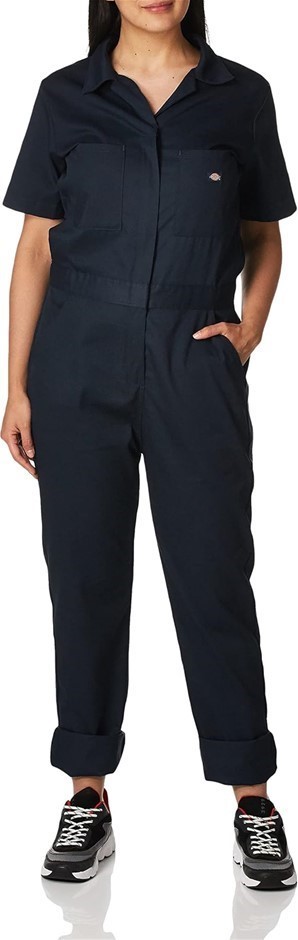 DICKIES Women's Short Sleeve Flex Coverall, Size XL, Dark Navy, FV332FDN.