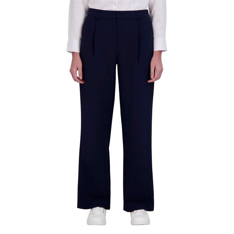 DKNY Women's Wide Leg Pant, Size 8, Navy (NVY). Buyers Note - Discount Fre