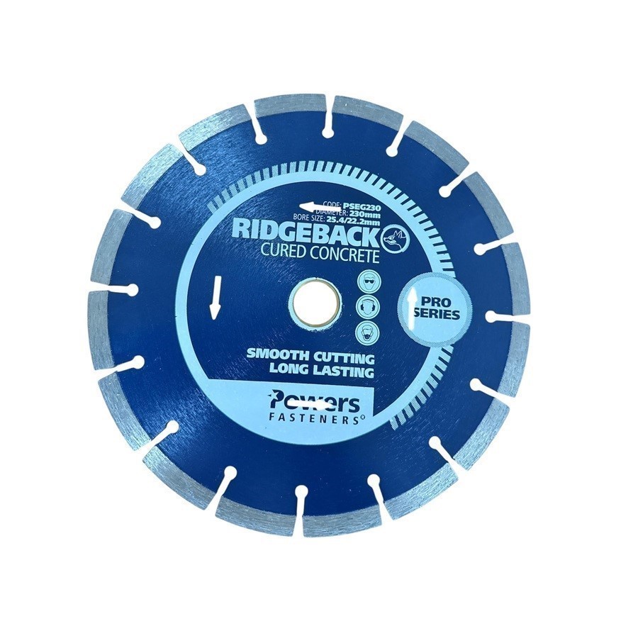 POWERS RIDGEBACK 230mm Segmented Diamond Masonry General Purpose Cutting Di