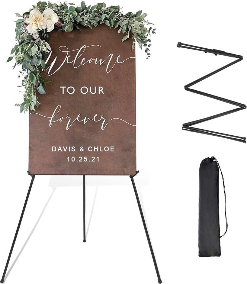 DANMO Easel Stand for Wedding Sign Poster 63'' Instant Display Easel for Fl