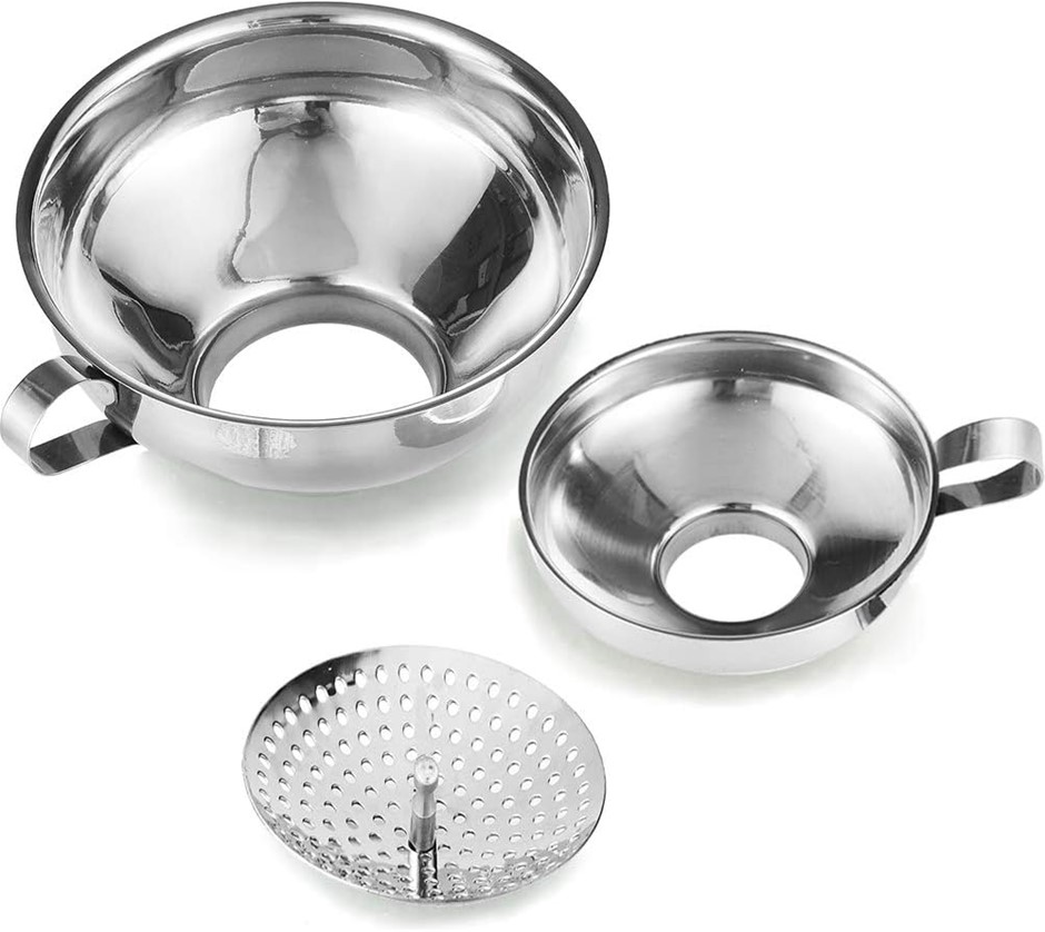 Delove Canning Funnel with Strainer for Wide and Regular Mason Jars - Wide-