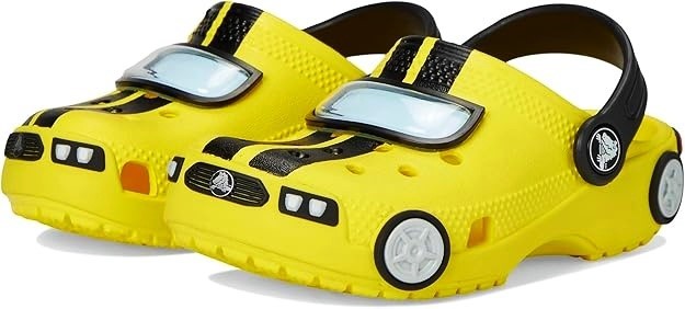 CROCS Toddler Classic Race Car Clogs, Cyber Yellow, US c5/EUR 20-21