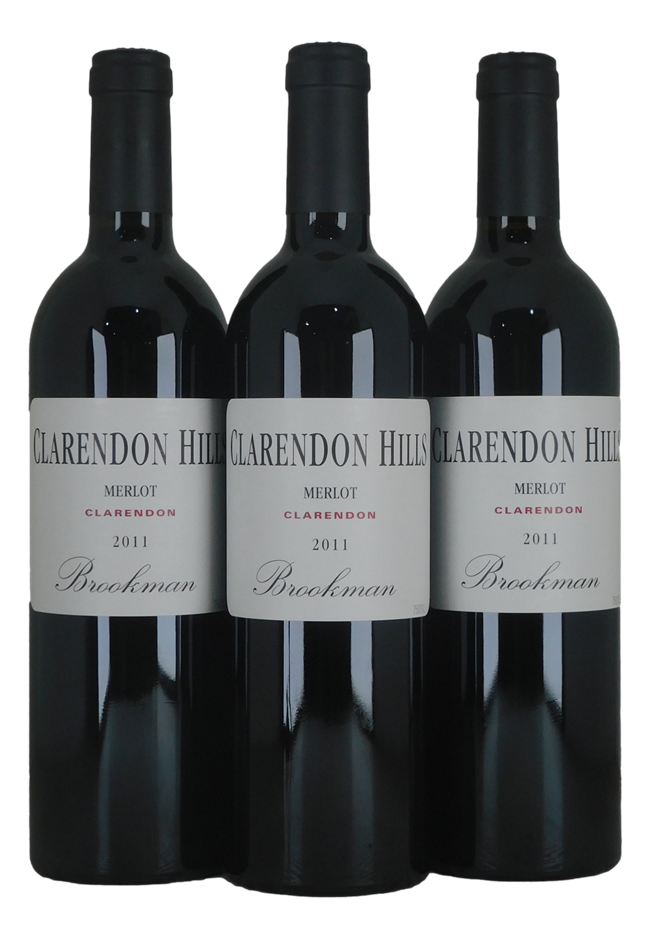 Clarendon Hills Merlot Brookman 2011 (3x 750mL), SA.