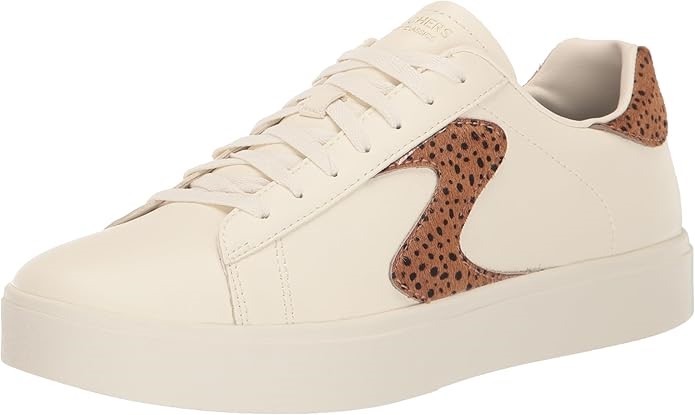 Skechers Women's Eden LX Sneaker, Feeling Fierce - Natural/Brown, US 8