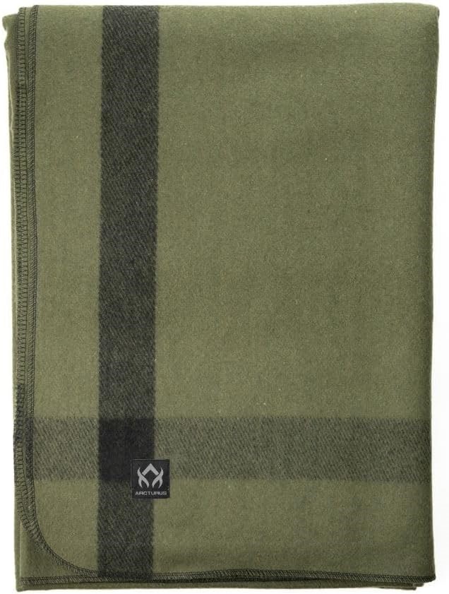 Arcturus Mt. Rainier Wool Blanket - Over 4 Pounds Warm, Heavy, Washable, La