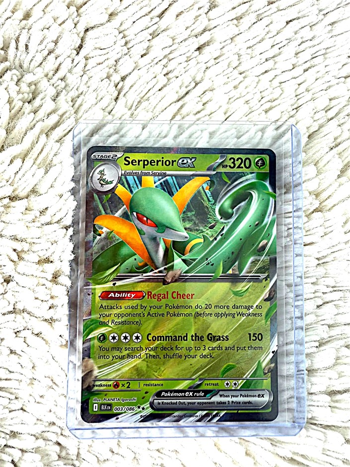 Japanese Serperior ex RR featuring the elegant Grass-type starter Pokémon
