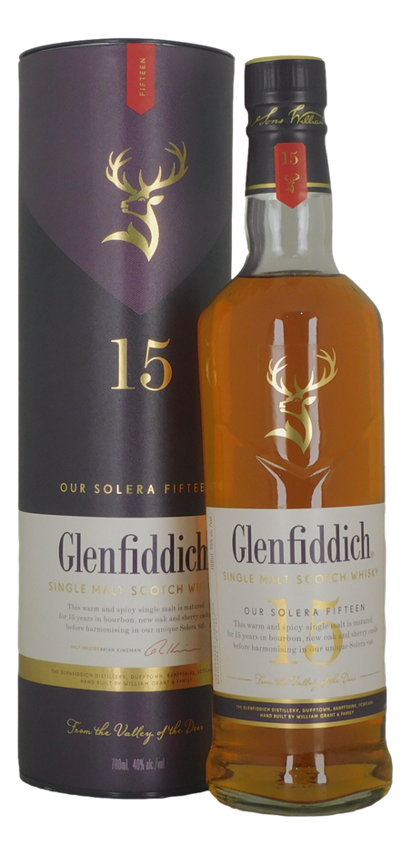 Glenfiddich 15 Years (1x 700mL), Scotland.