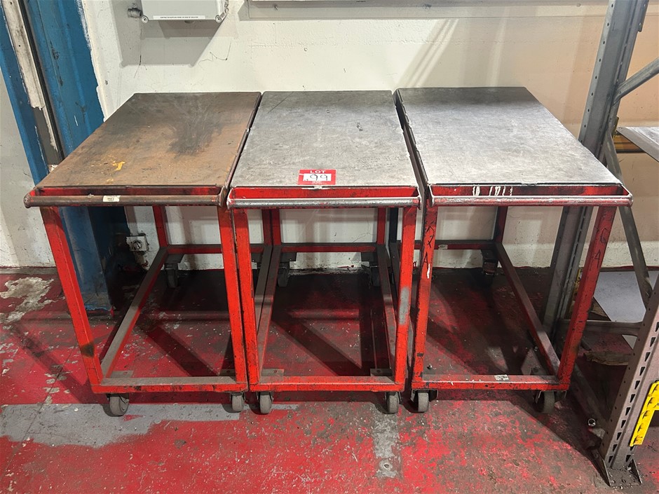 3x Mobile Workshop Trollies