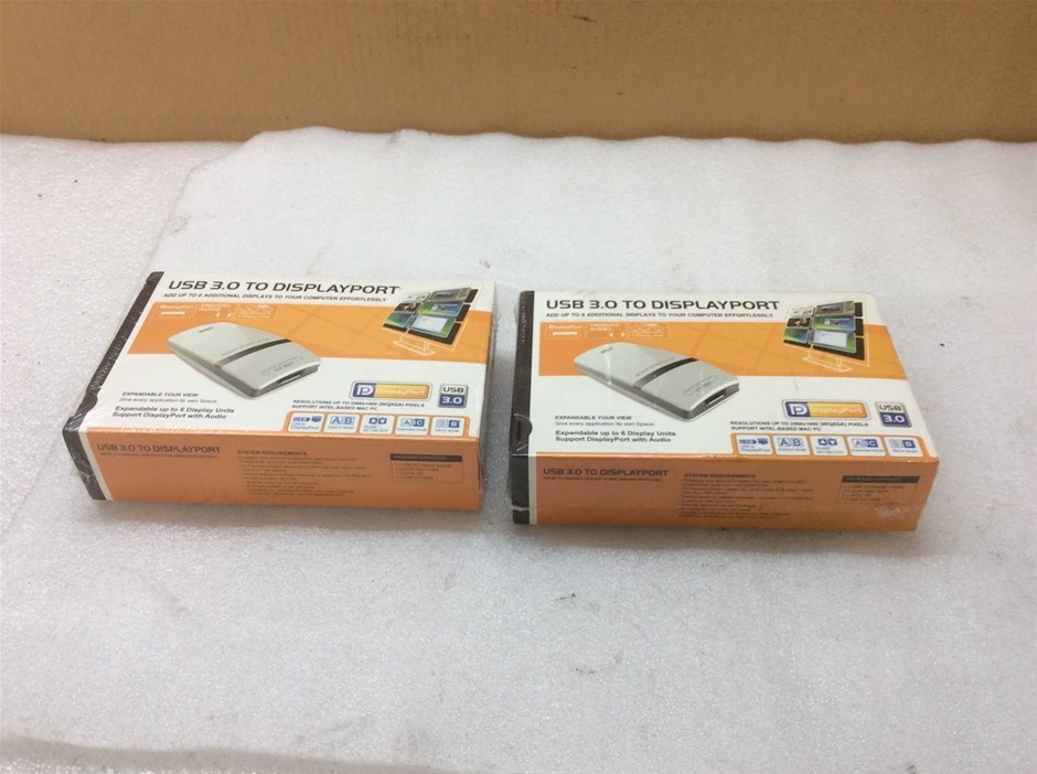 Generic USB 3.0 To DisplayPort Adapter - New (Lot of 2)