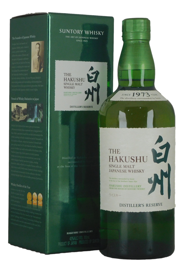 The Hakushu Distiller's Reserve Single Malt Whisky (1x 700mL), Japan.